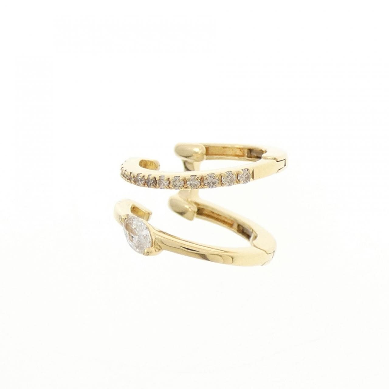 K18YG ダイヤモンド イヤーカフ 0.16 片耳