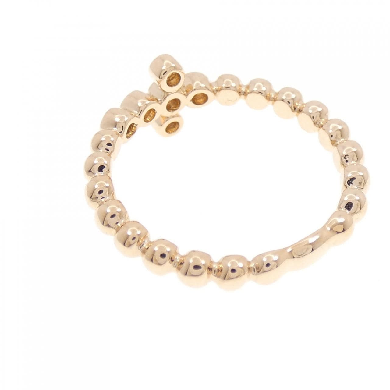 750PG クロス ダイヤモンド リング 0.05CT