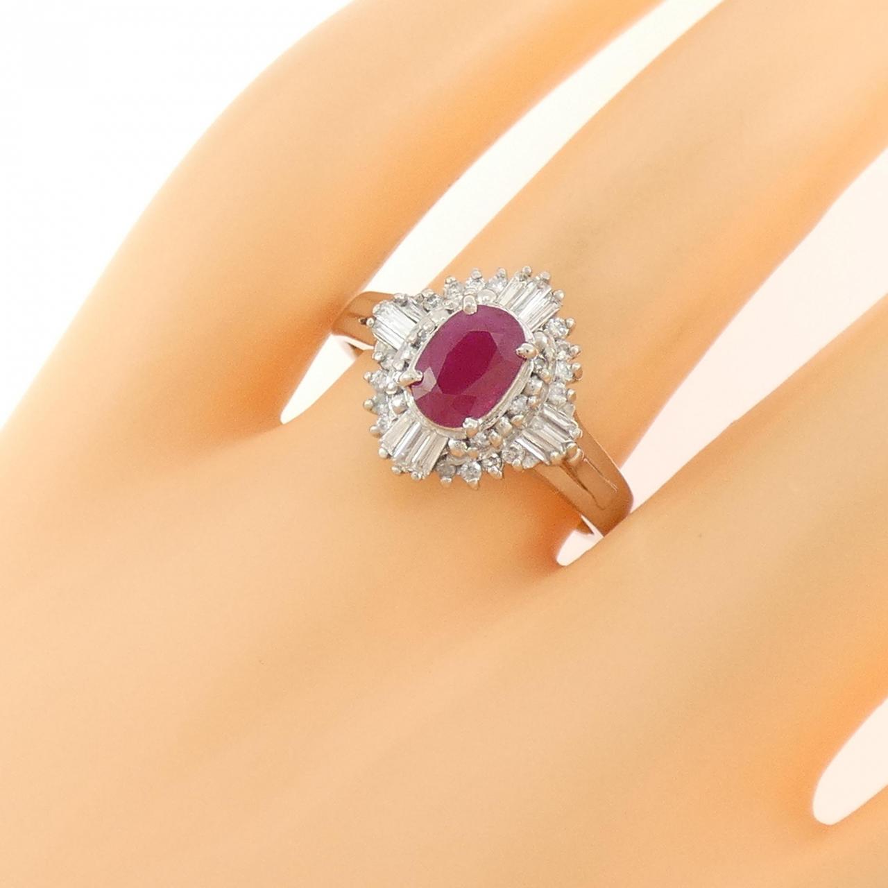 PT900 ルビー リング 1.11CT