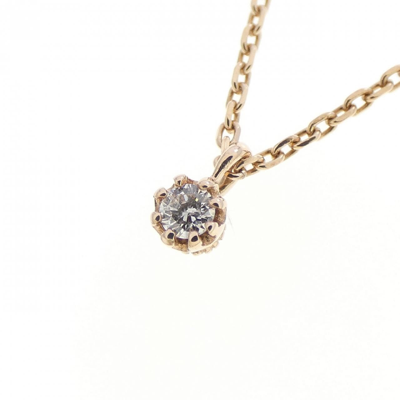 アガット ダイヤモンド ネックレス 0.03CT