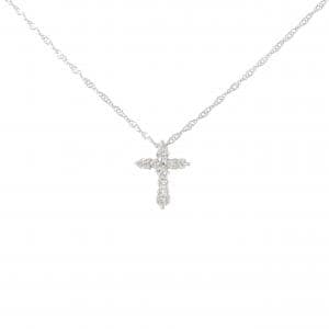 PT900/PT850 クロス ダイヤモンド ネックレス 0.15CT