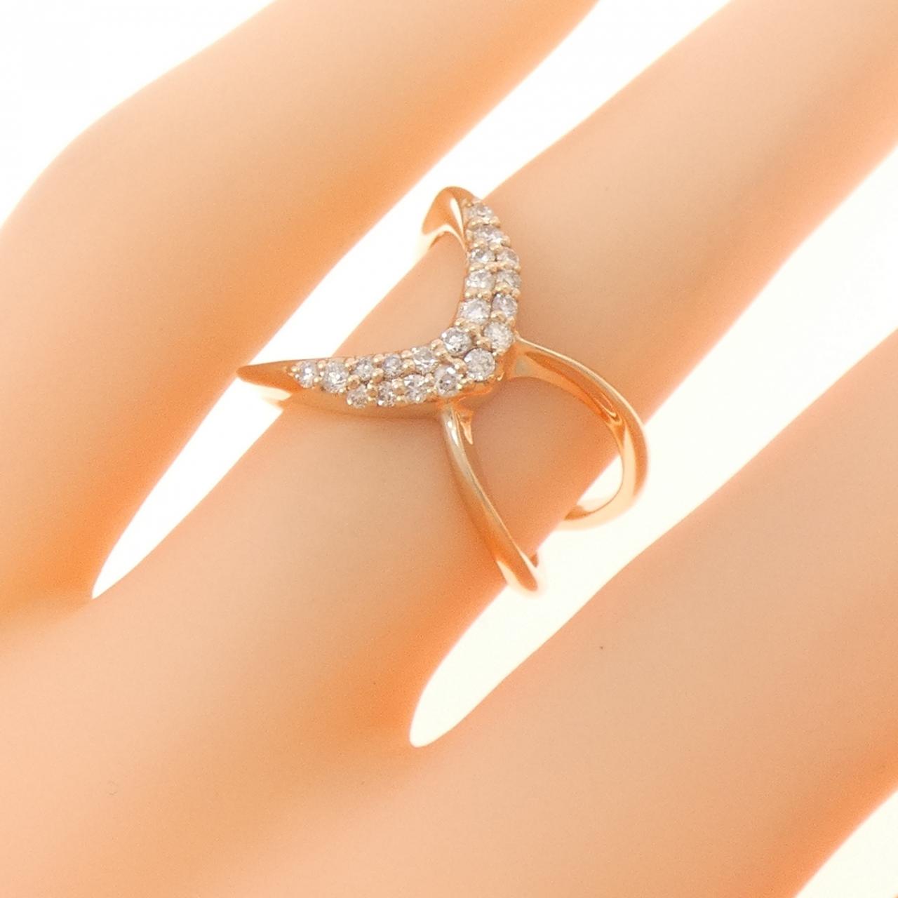 K18PG ダイヤモンド リング 0.18CT