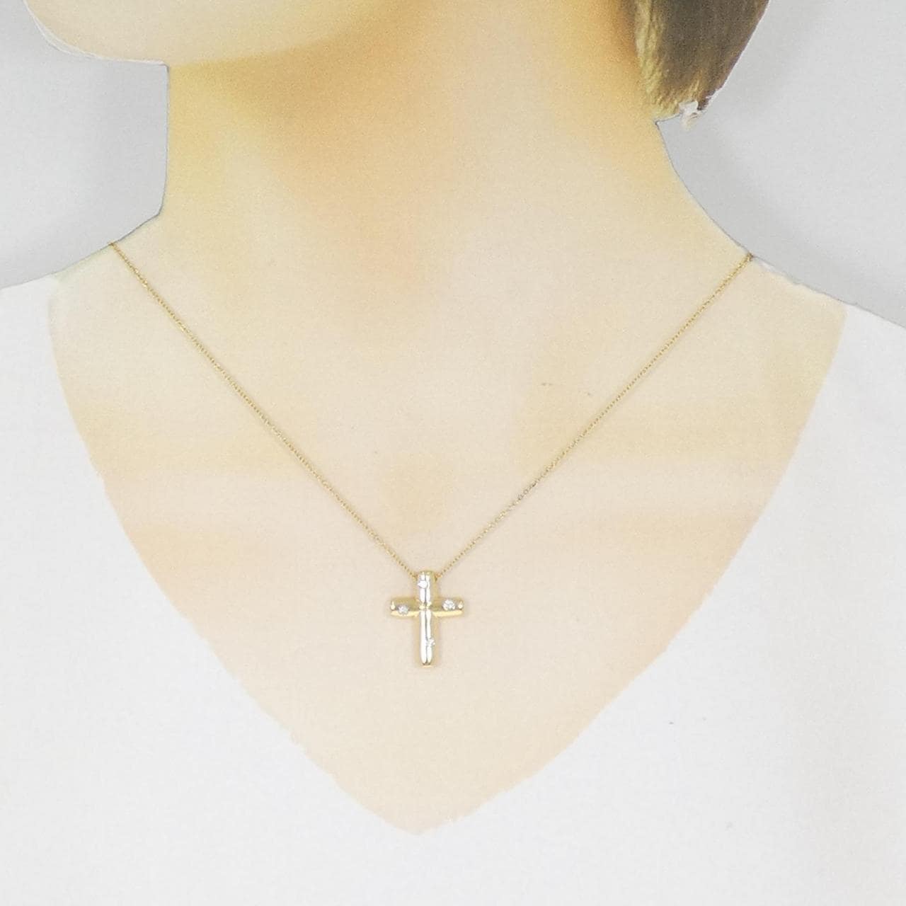 TIFFANY dots cross necklace