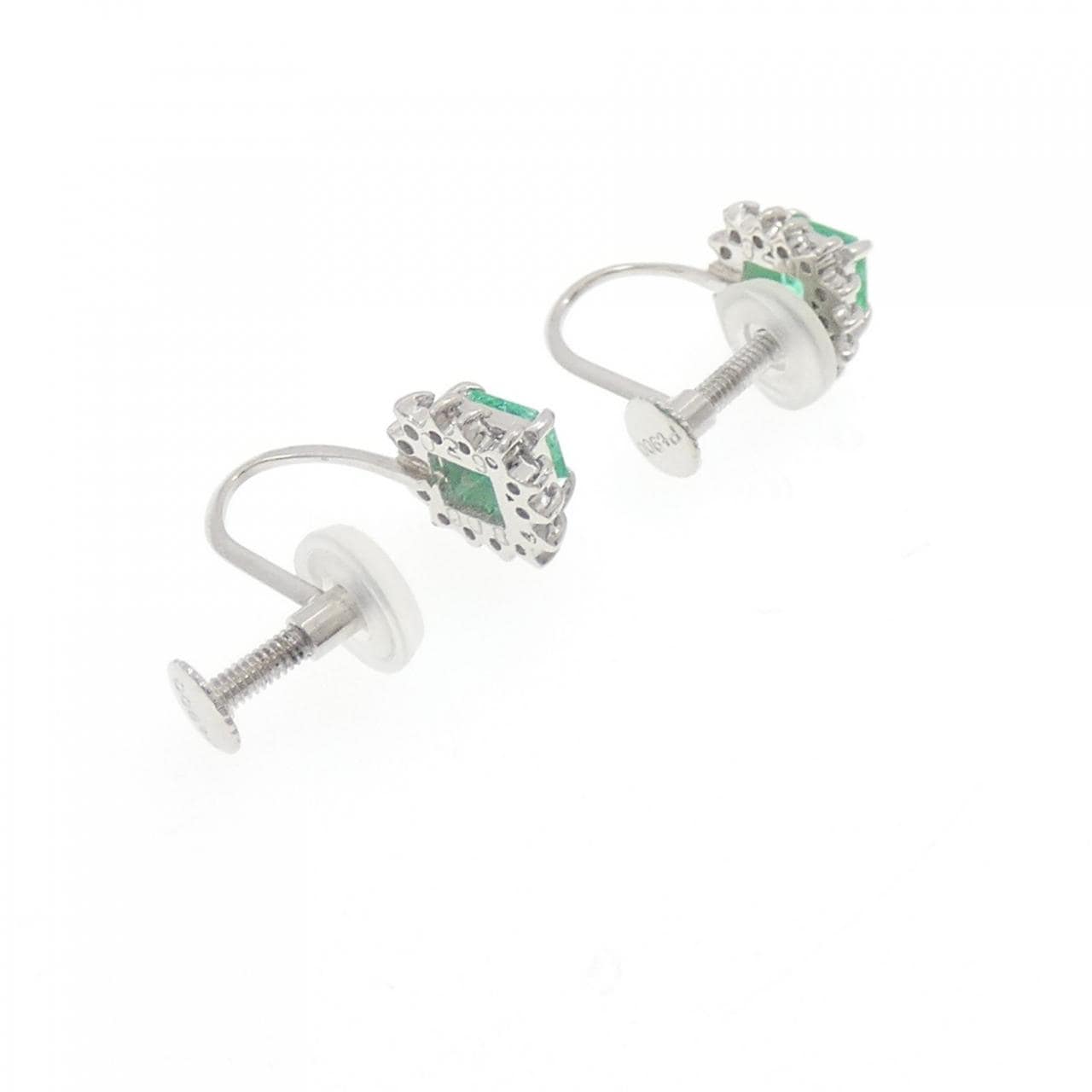 PT900祖母绿耳夹0.58克拉