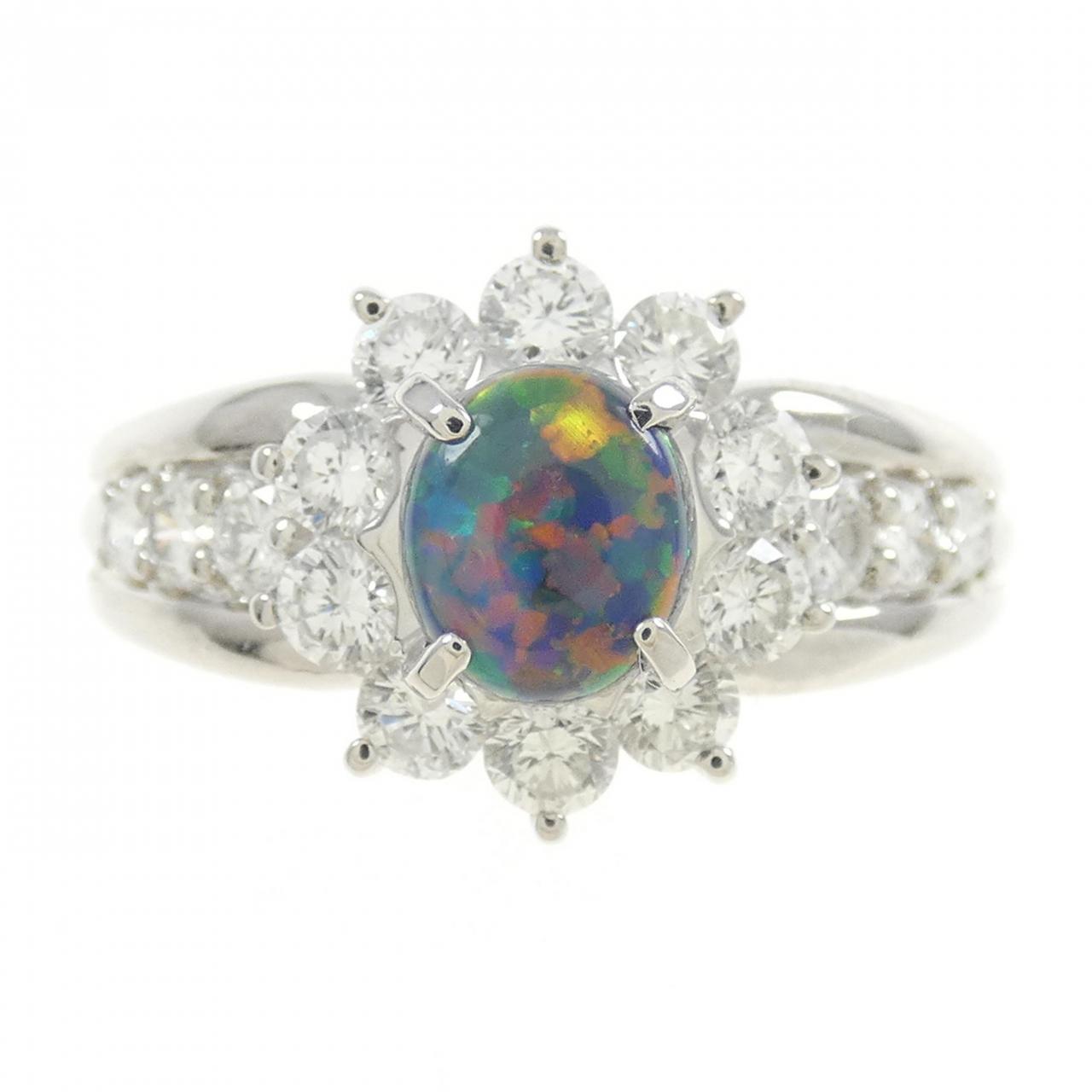 PT ブラックオパール リング 0.50CT