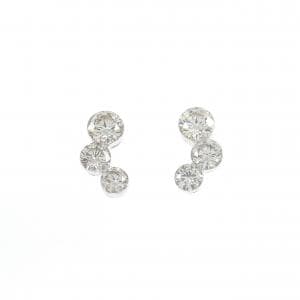 K18WG ダイヤモンド ピアス 0.54CT