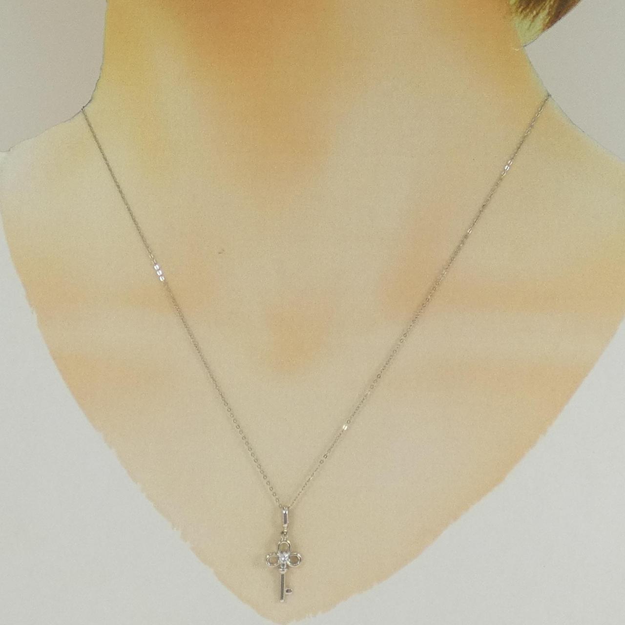 PT900/PT850 キー ダイヤモンド ネックレス 0.04CT
