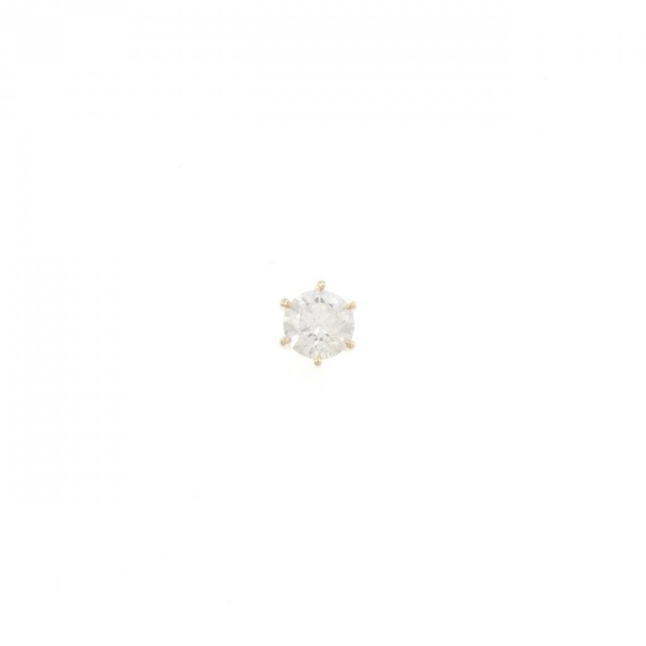 【リメイク】K18YG/ST ダイヤモンド ピアス 0.301CT G SI2 VG 片耳