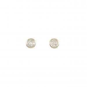 K18YG ソリティア ダイヤモンド ピアス 0.30CT