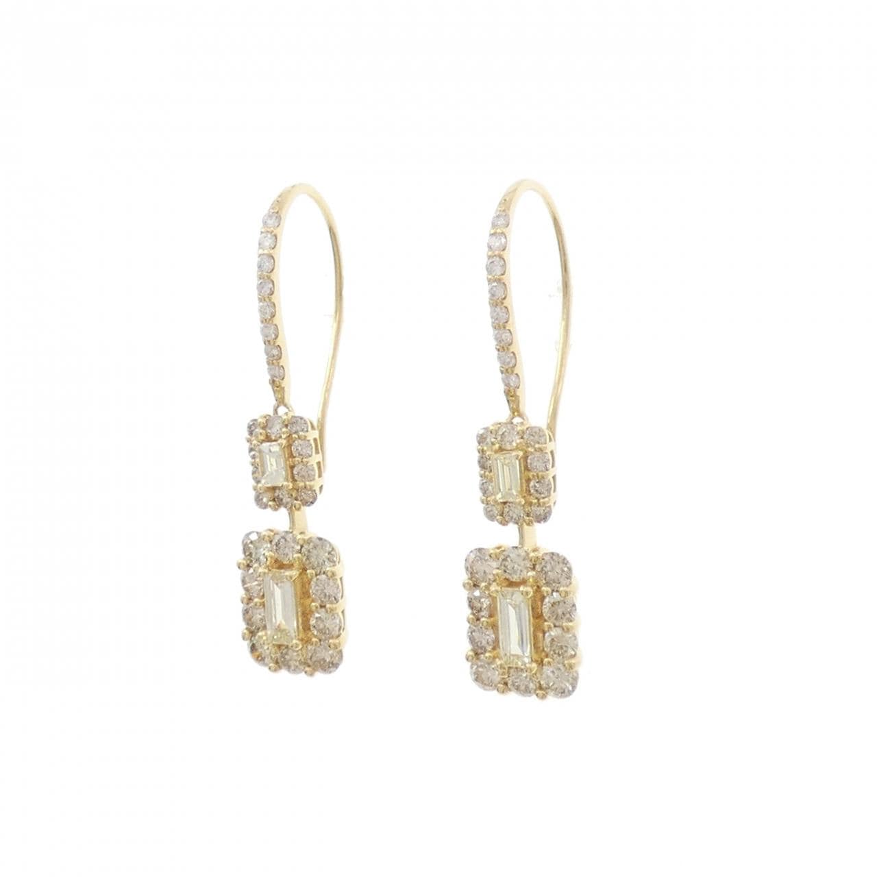 K18YG ダイヤモンド ピアス 1.20CT