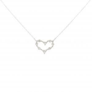 K18WG ハート ダイヤモンド ネックレス 0.10CT