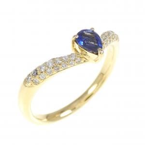 K18YG サファイヤ リング 0.28CT