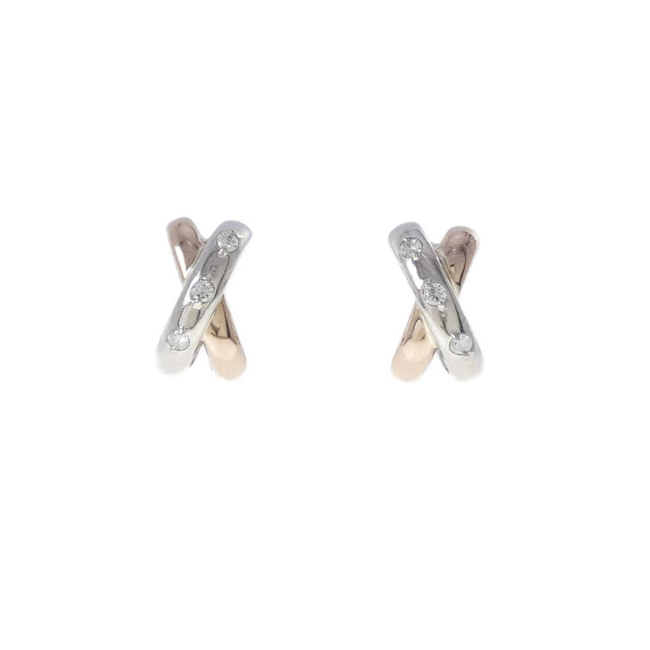 K18PG/PT900/K18YG ダイヤモンド ピアス
