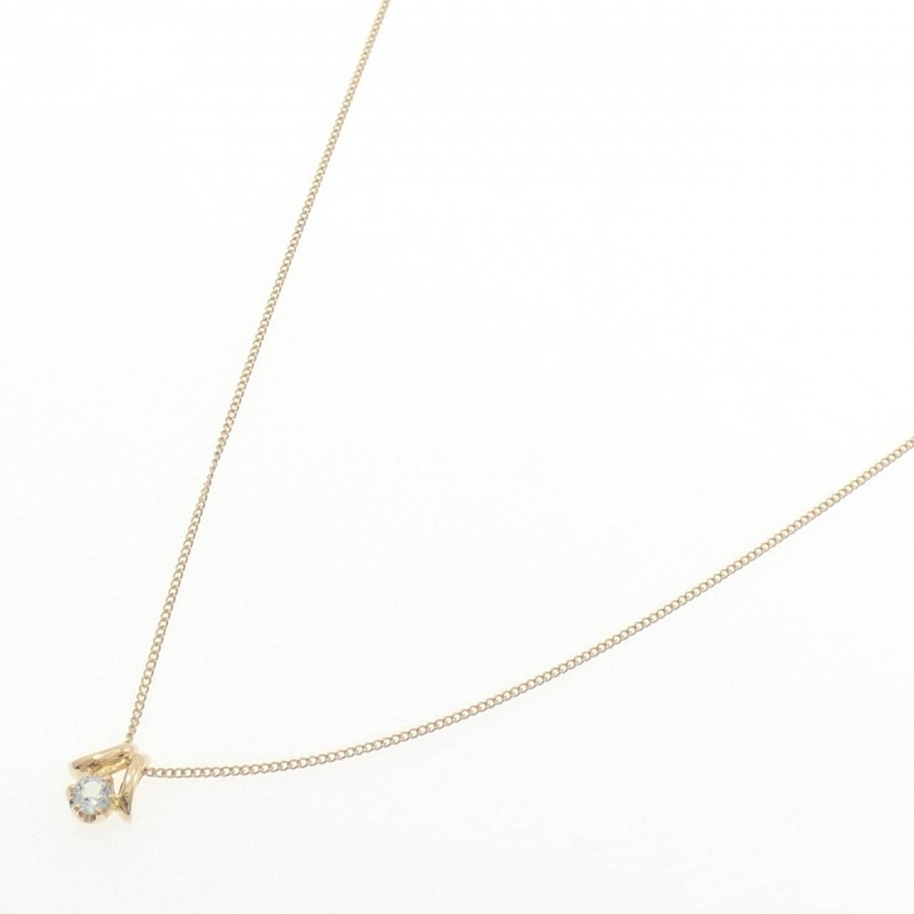 K18YG アクアマリン ネックレス