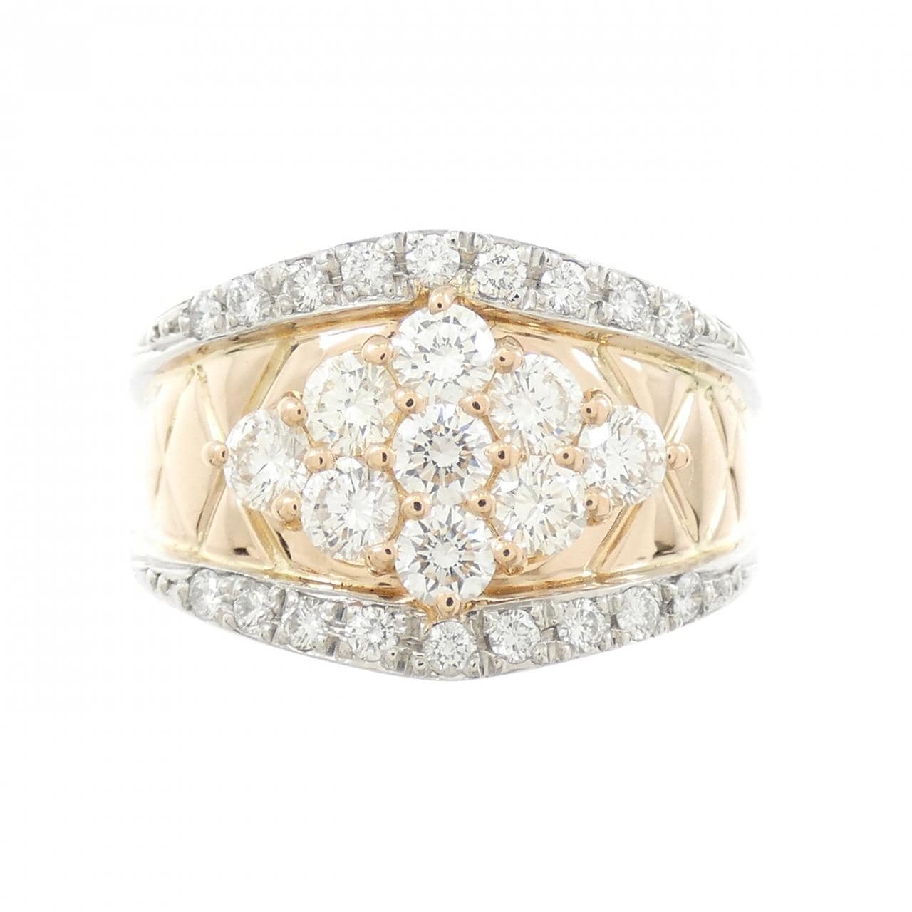 PT900/K18PG ダイヤモンド リング 1.01CT