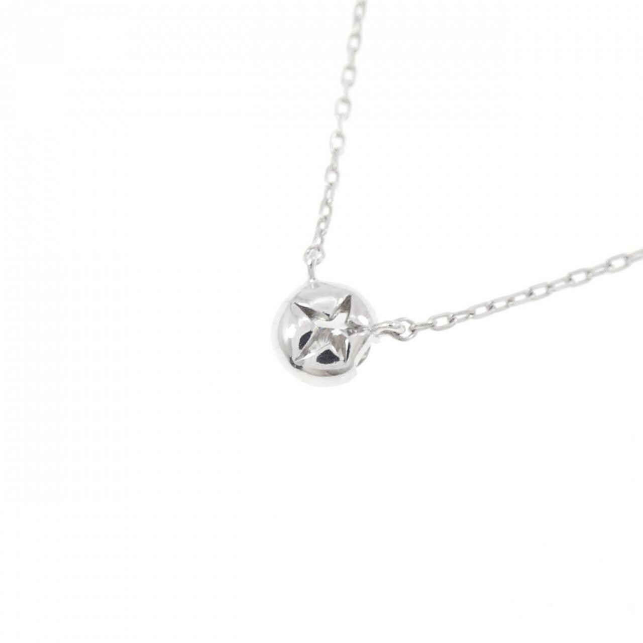 スタージュエリー ムーンセッティング ネックレス 0.06CT