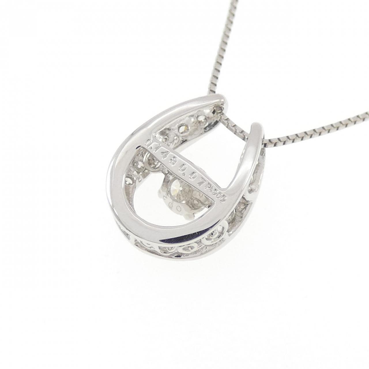 PT900/PT850 ホースシュー ダイヤモンド ネックレス 0.148CT