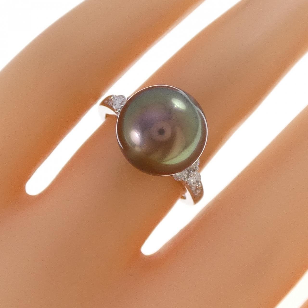 PT900 黒蝶パール リング 11.1mm