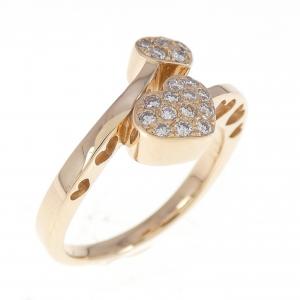 K18PG ハート ダイヤモンド リング 0.17CT