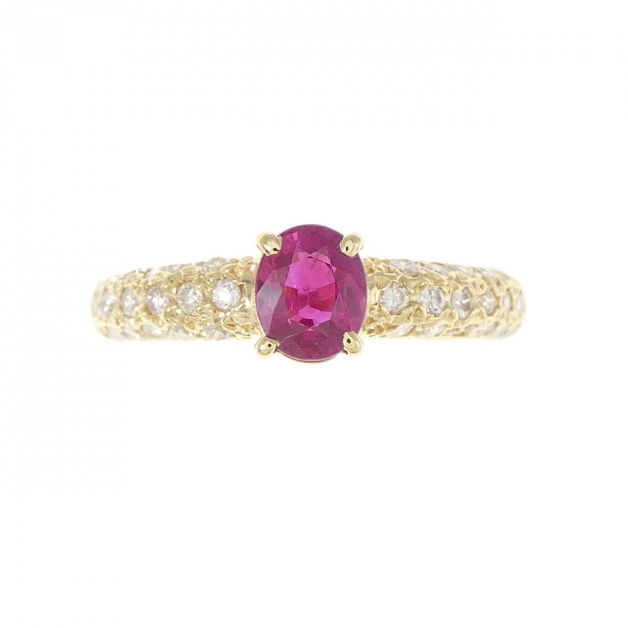 K18YG ruby ring 0.75CT