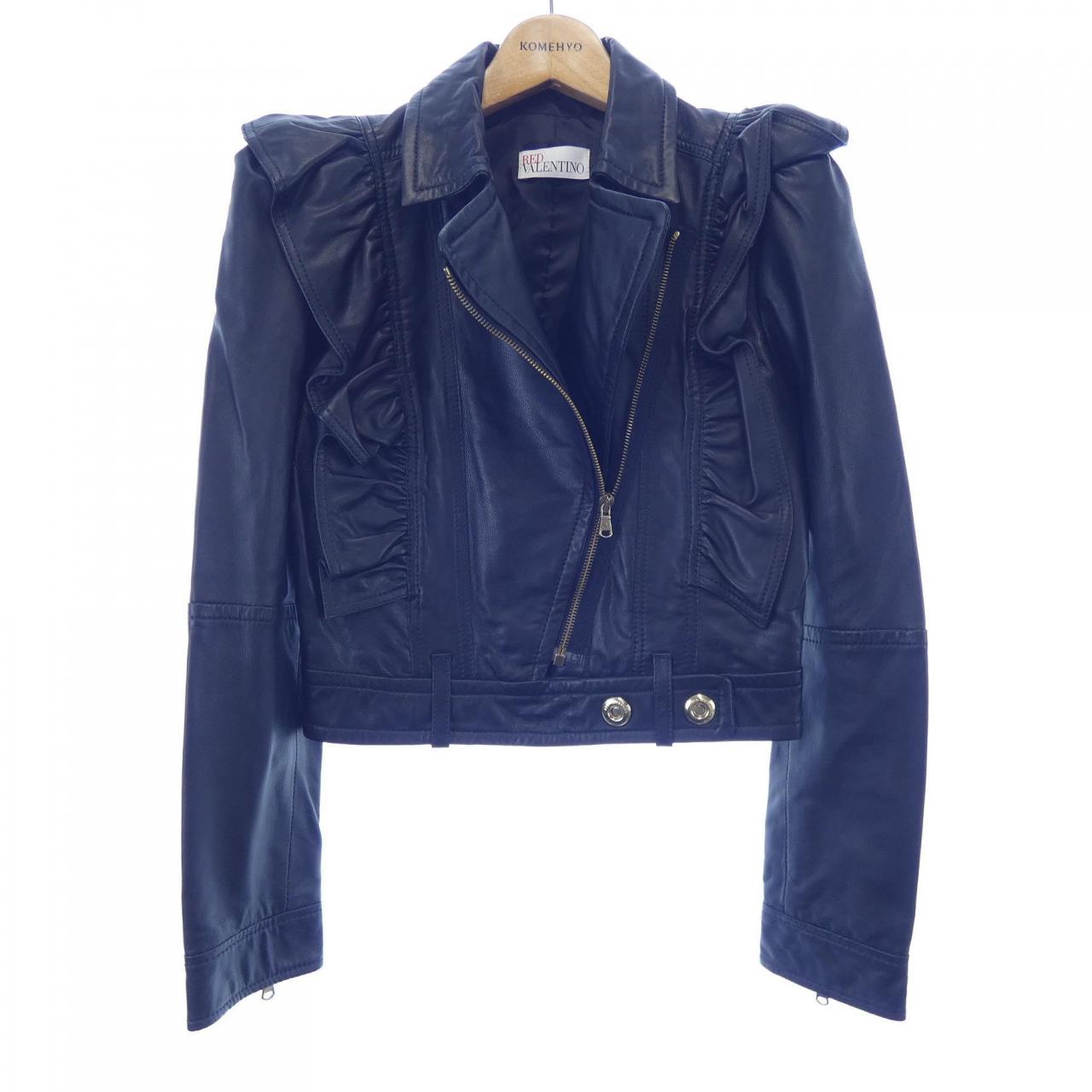 レッドバレンティノ RED VALENTINO レザーライダースジャケット