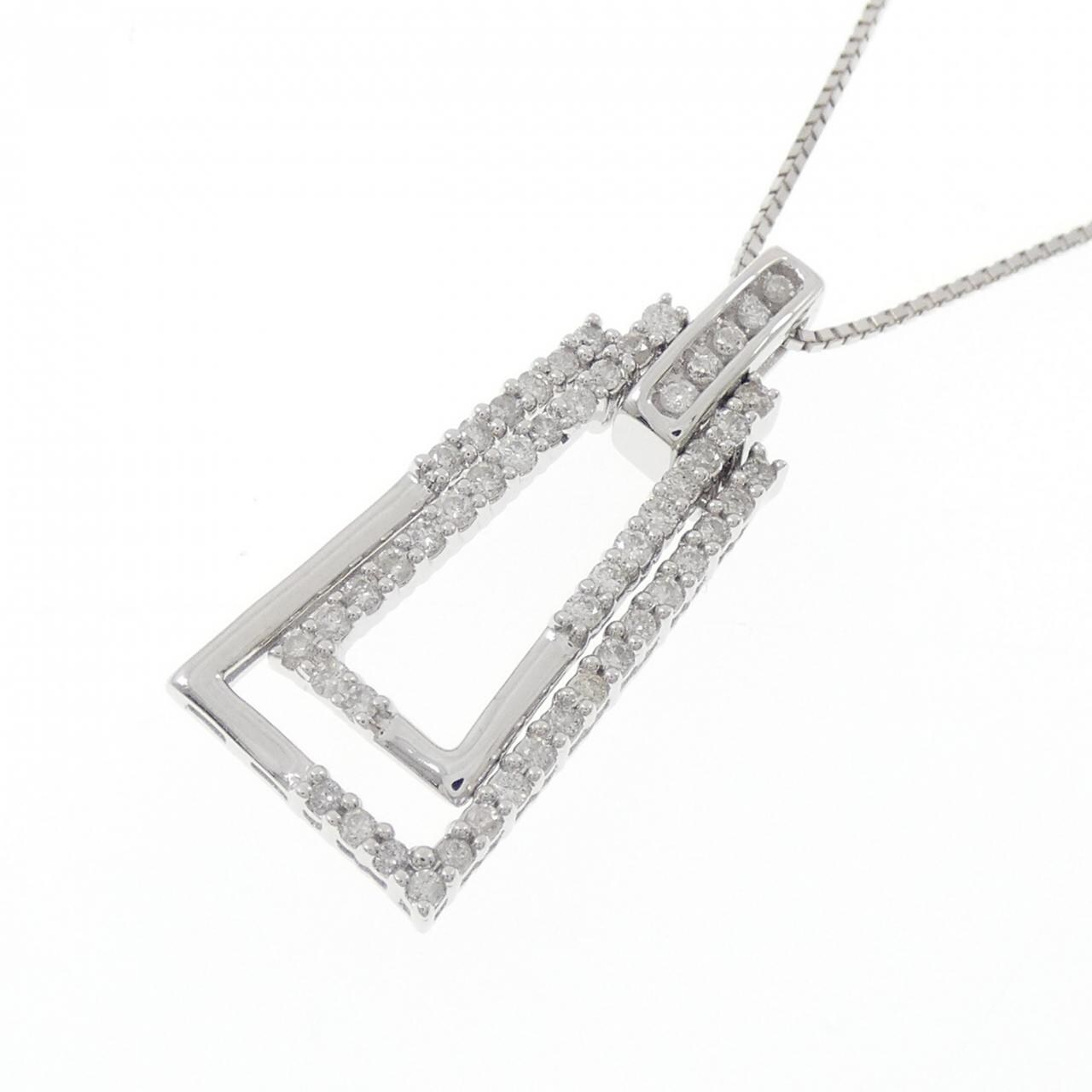 K18WG ダイヤモンド ネックレス 0.50CT