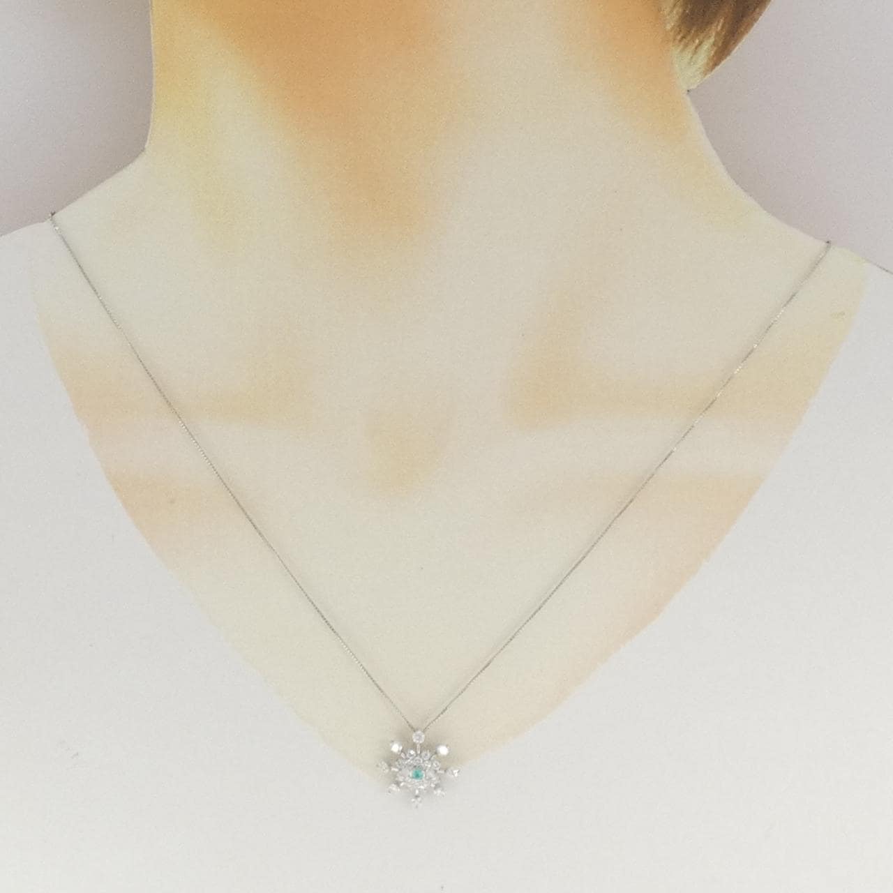 PT900/PT850 パライバトルマリン ネックレス 0.04CT