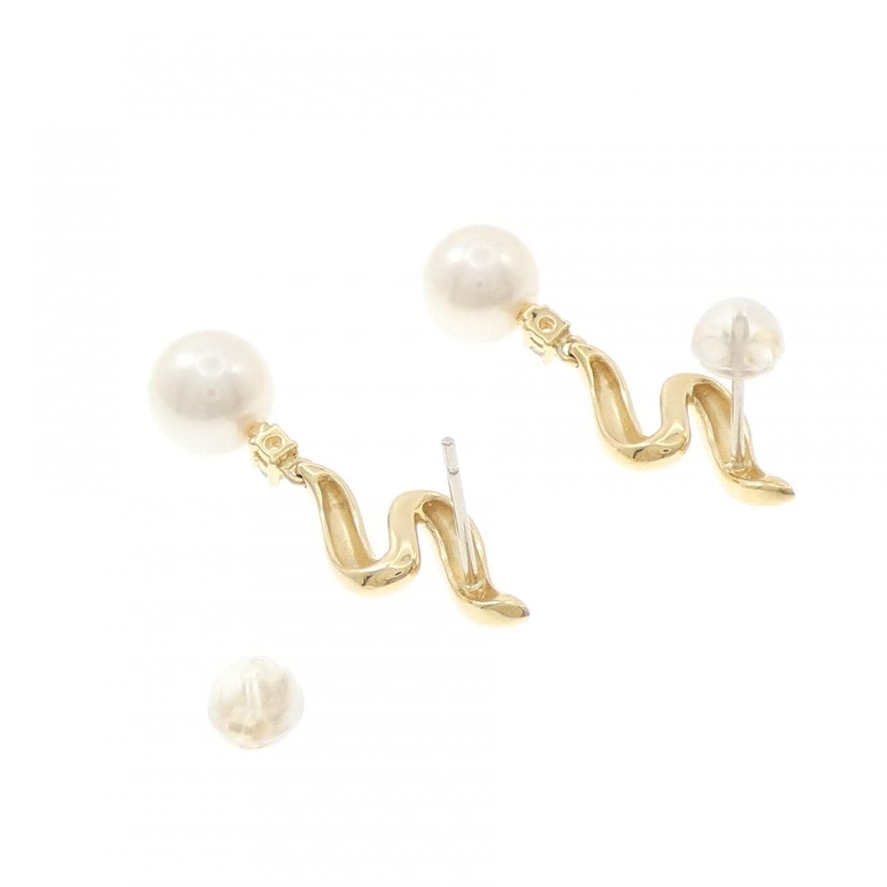 K18YG アコヤパール ピアス 7.8mm