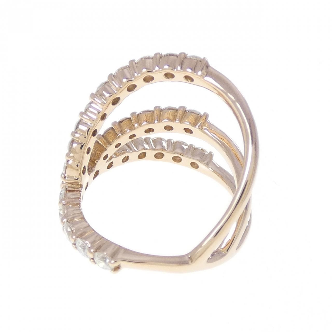 K18PG ダイヤモンド ピンキーリング 0.85CT