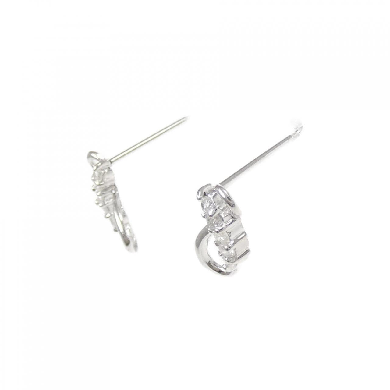 PT900 ダイヤモンド ピアス 0.10CT