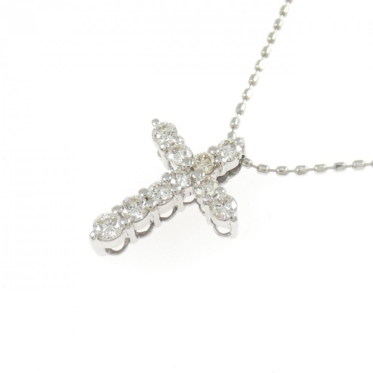 PT900/PT850 クロス ダイヤモンド ネックレス 0.30CT