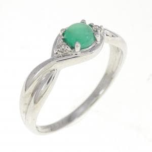 K18WG Emerald Cat's Eye Ring 0.24CT