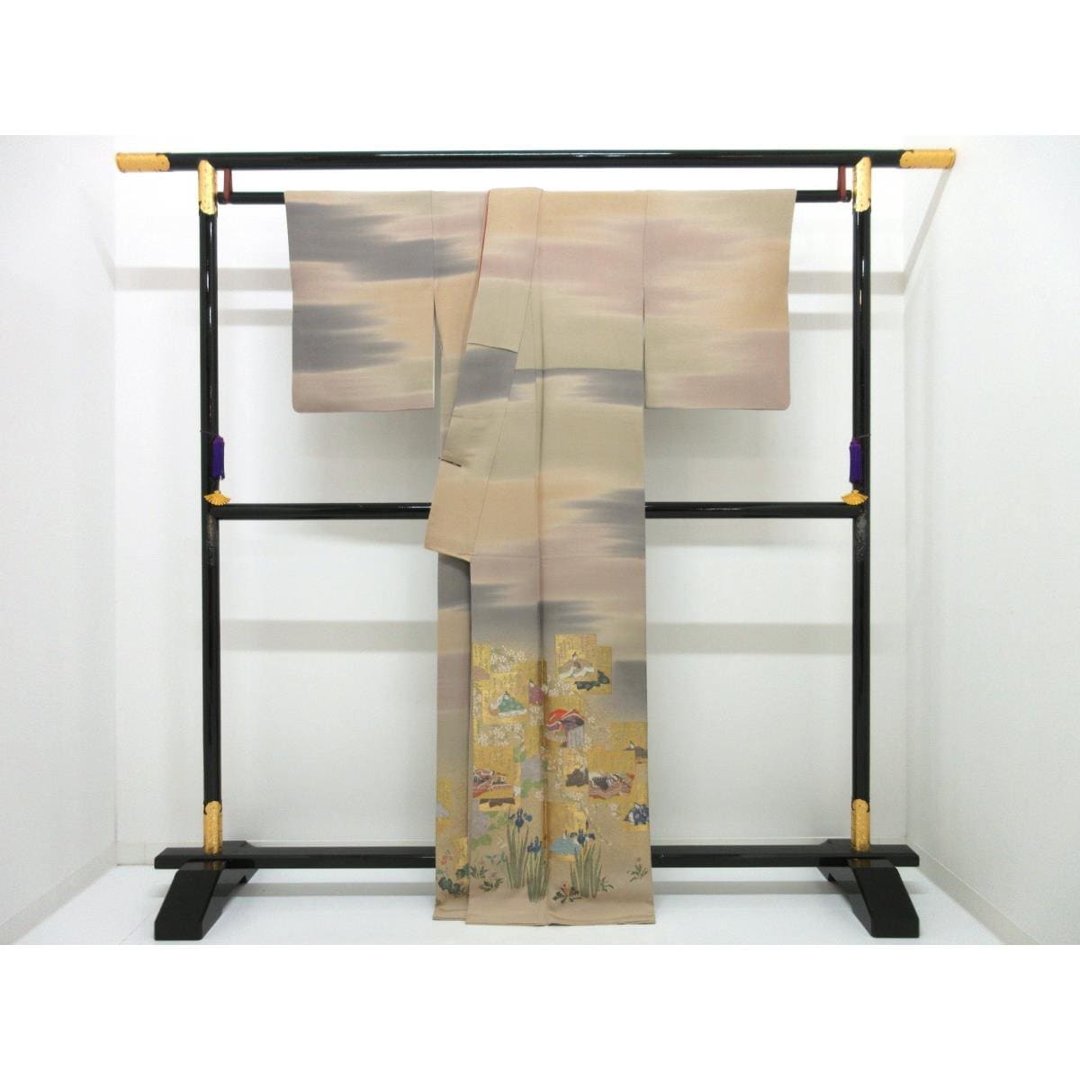 Visiting Kimono, Kotobukiori, Sewn and Blurred Dyeing, Swallowtail Butterfly