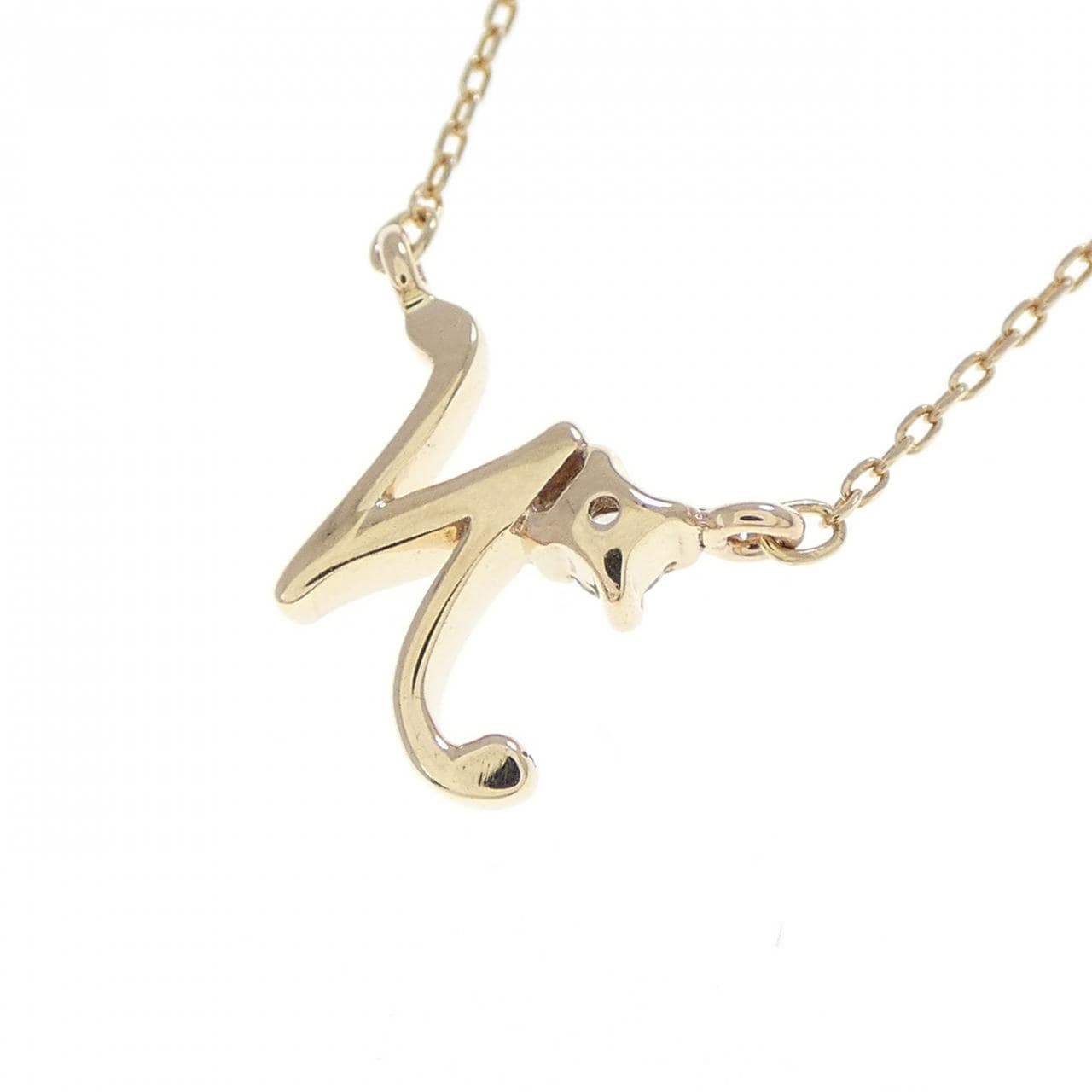 4゜C イニシャルN ダイヤモンド ネックレス