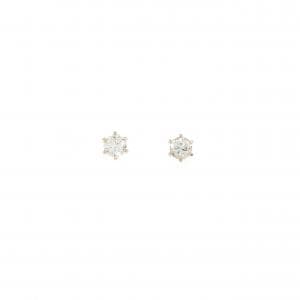 K18PG ソリティア ダイヤモンド ピアス 0.10CT