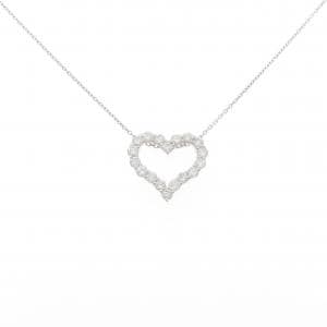 K18WG ハート ダイヤモンド ネックレス 1.00CT