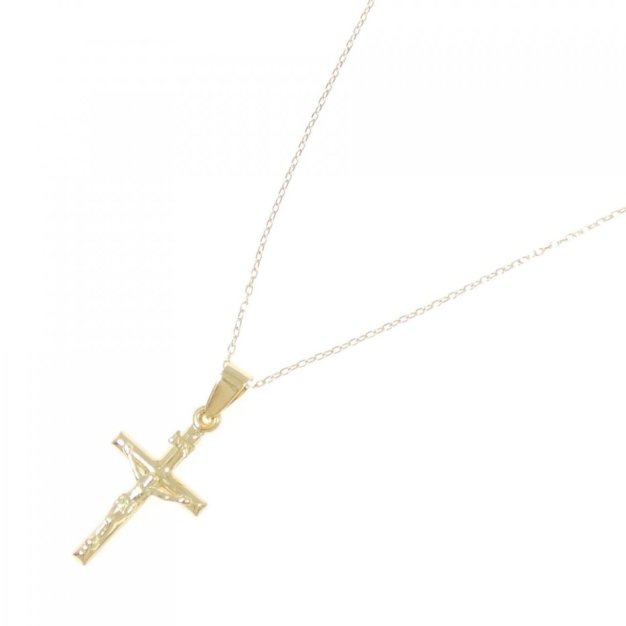 K18YG クロス ネックレス
