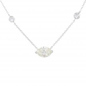 【新品】K18WG ダイヤモンド ネックレス 0.89CT