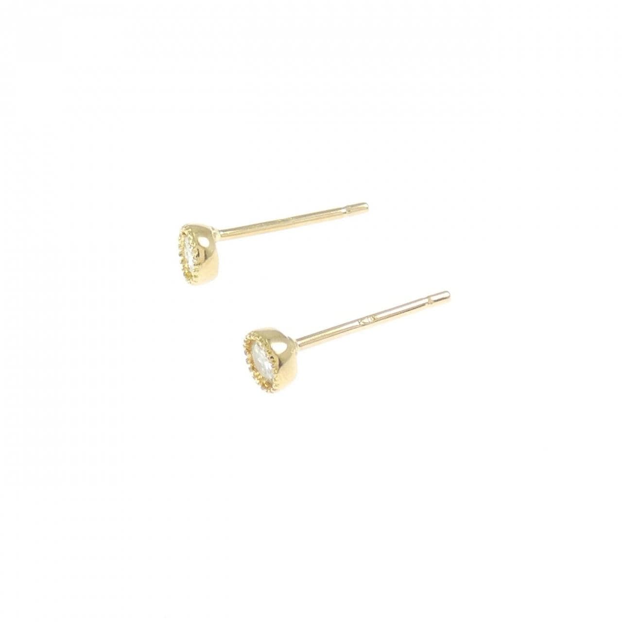 K18YG ダイヤモンド ピアス 0.10CT