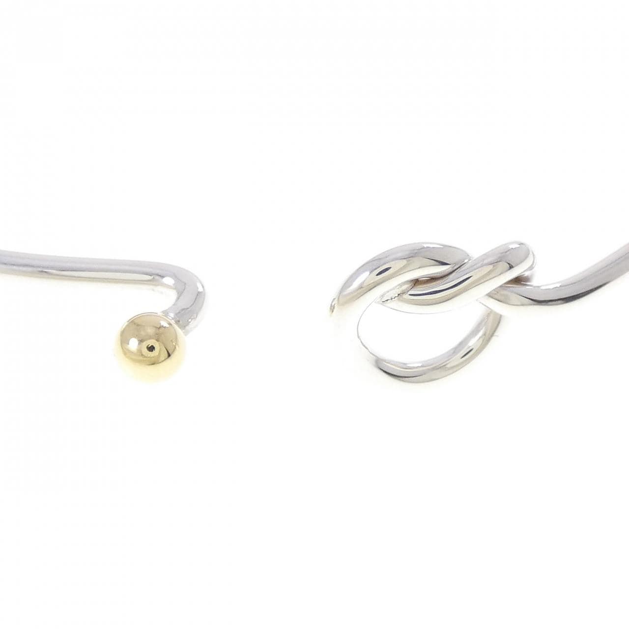 【ヴィンテージ】ティファニー フラットワイヤー フック&アイ ハート バングル