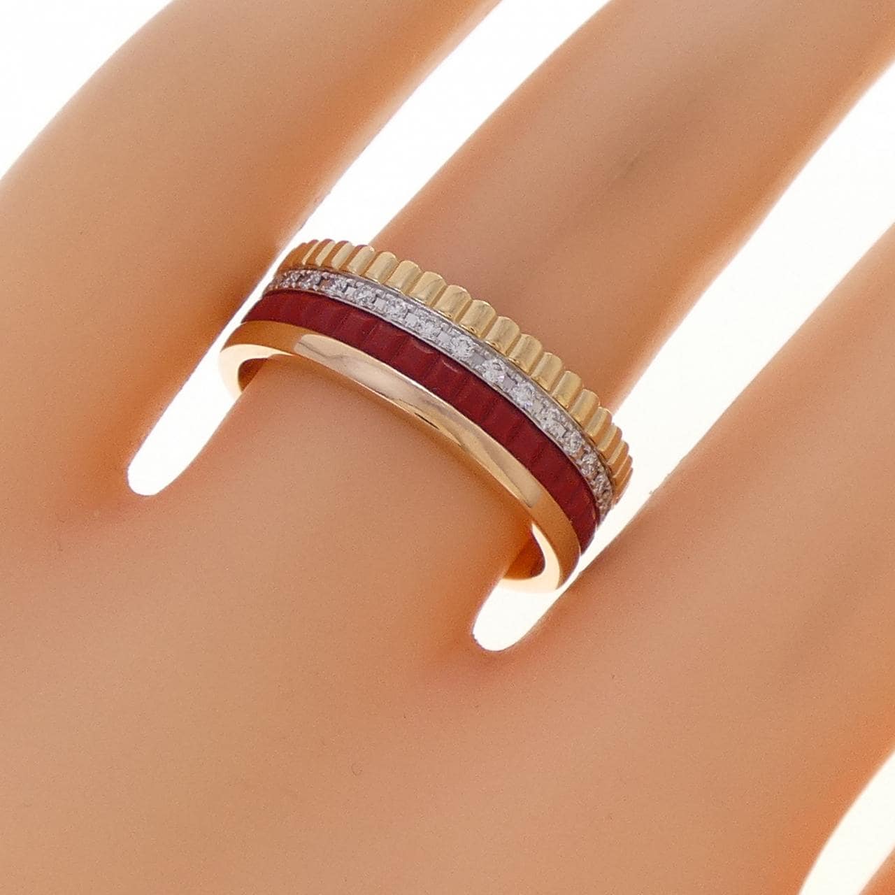 ブシュロン キャトル レッド スモール リング
