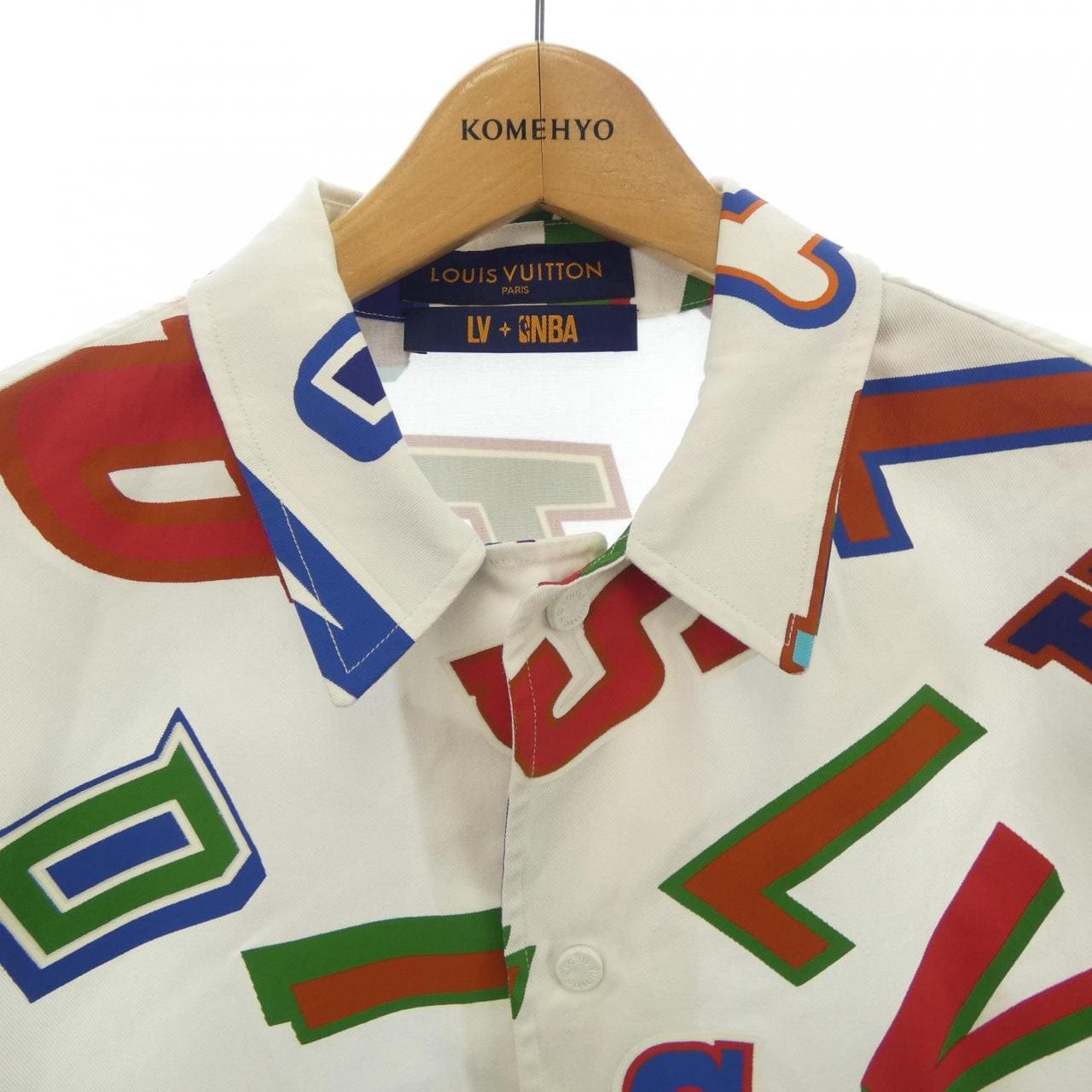 ルイヴィトン LOUIS VUITTON NBAバスケットボールレターオーバーシャツ HLS01WES9 S/Sシャツ