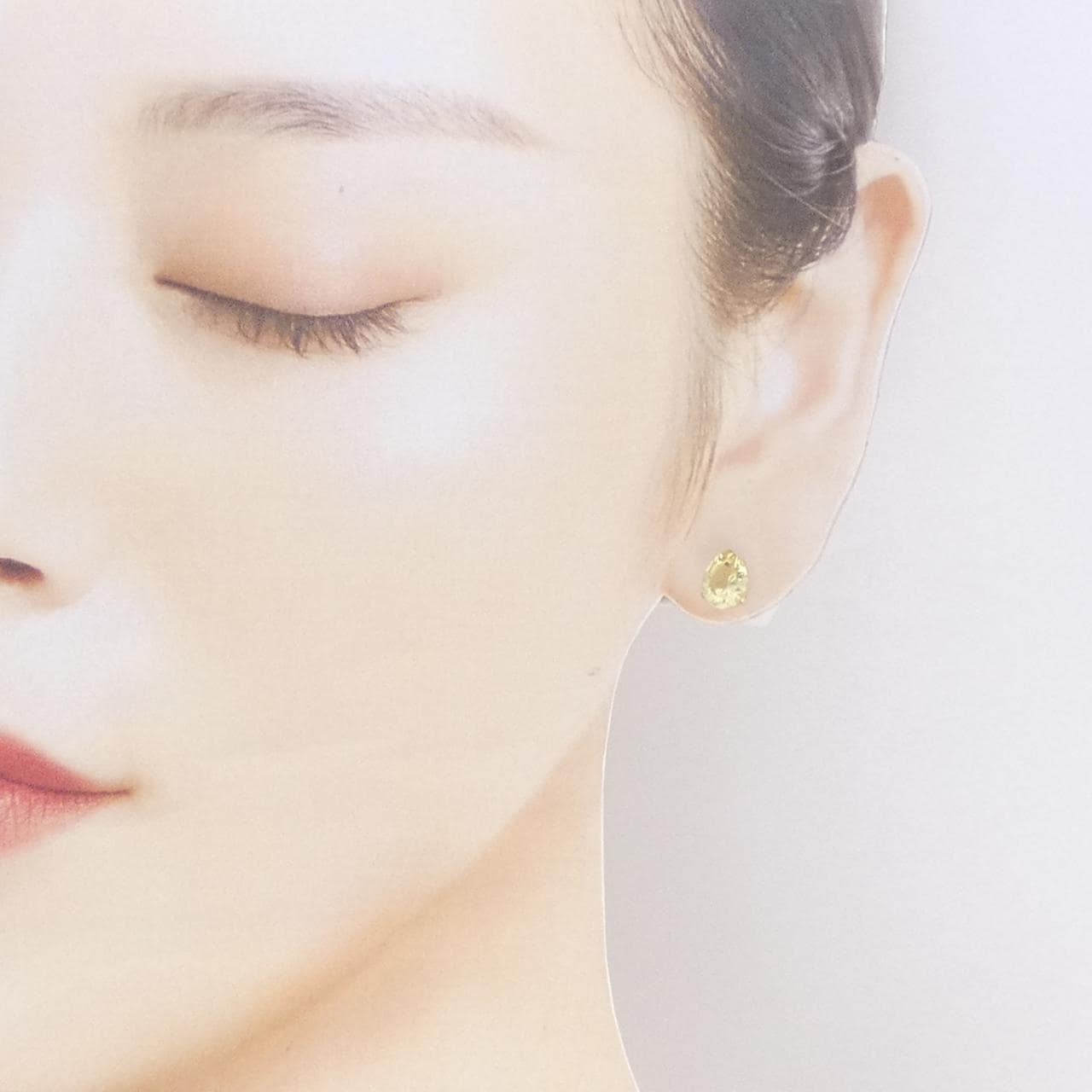 K18YG クオーツ ピアス 2.00CT