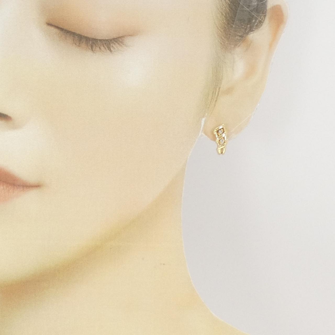K18YG ダイヤモンド ピアス 0.10CT