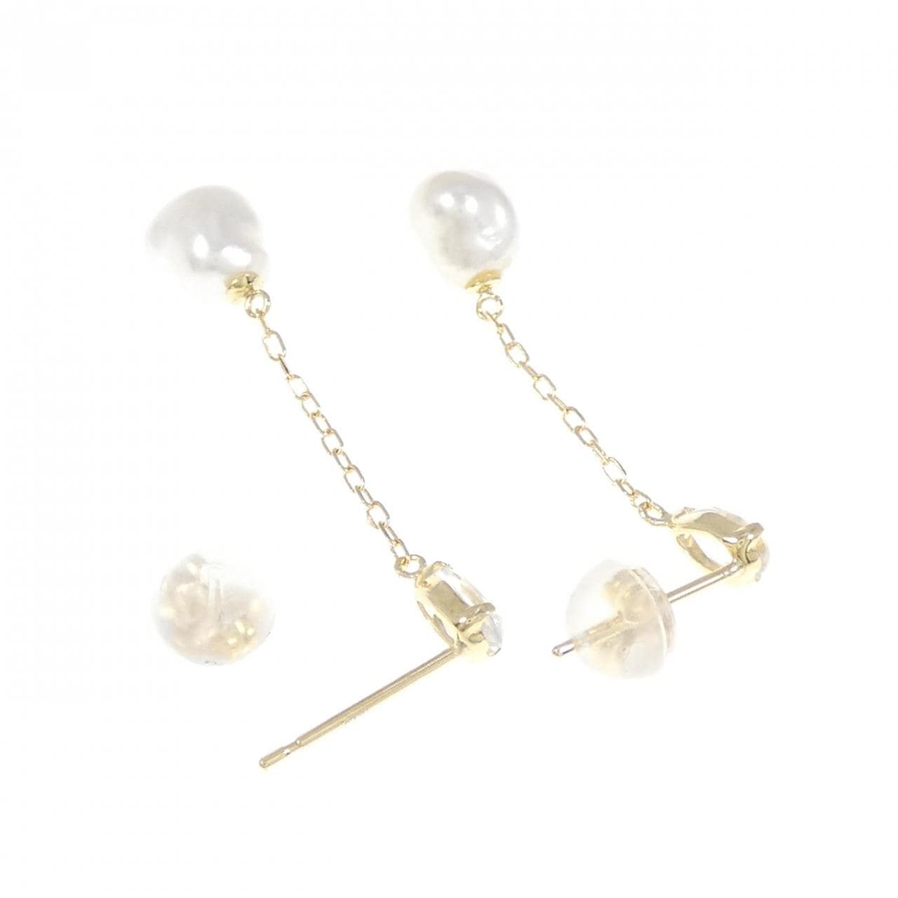 K18YG Akoya pearl earrings