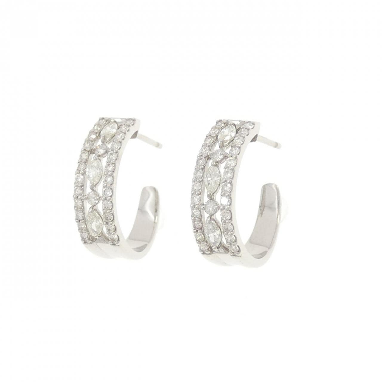 【新品】PT900 ダイヤモンド ピアス 0.50CT