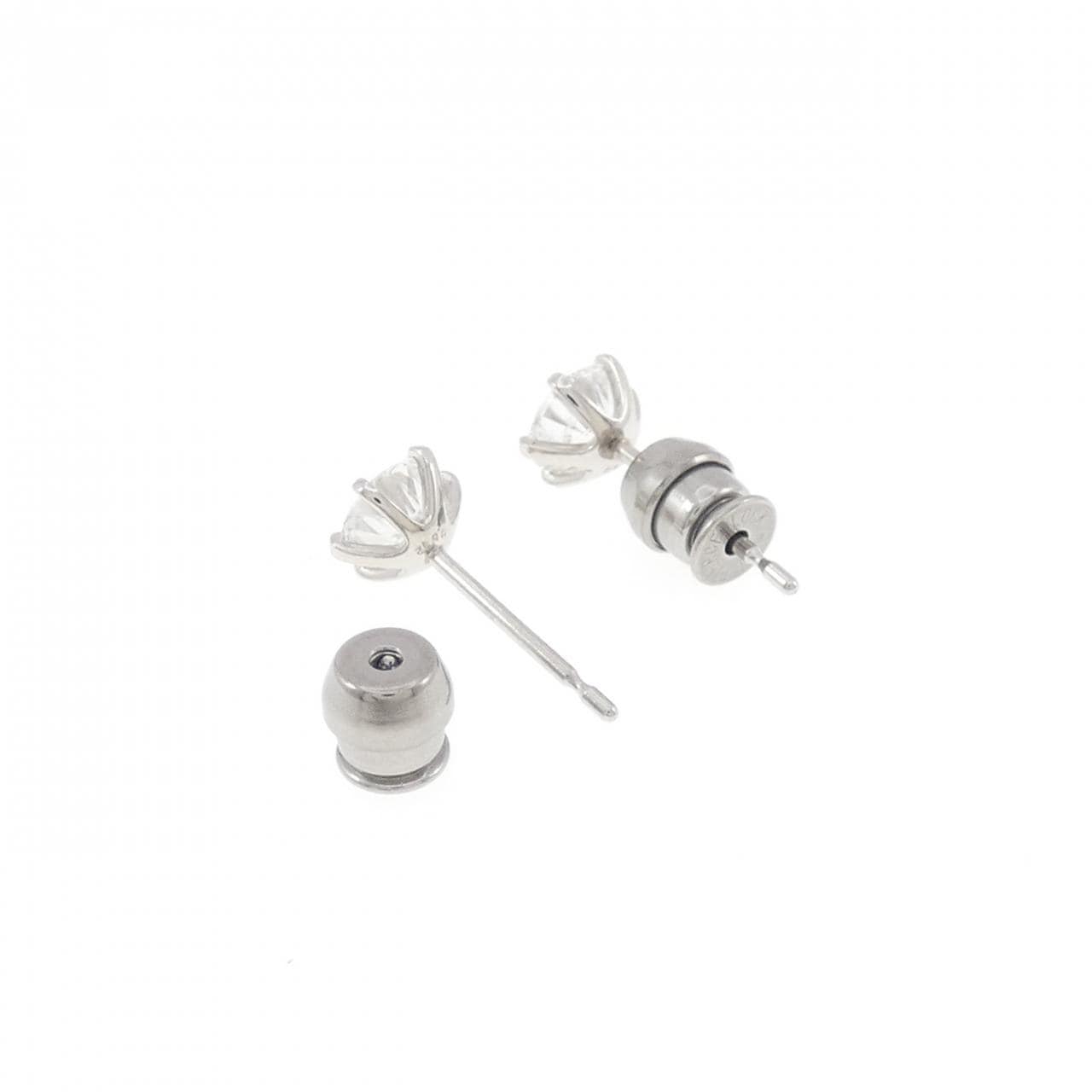 【リメイク】PT900/ST ダイヤモンド ピアス 0.512CT 0.517CT D SI2 VG
