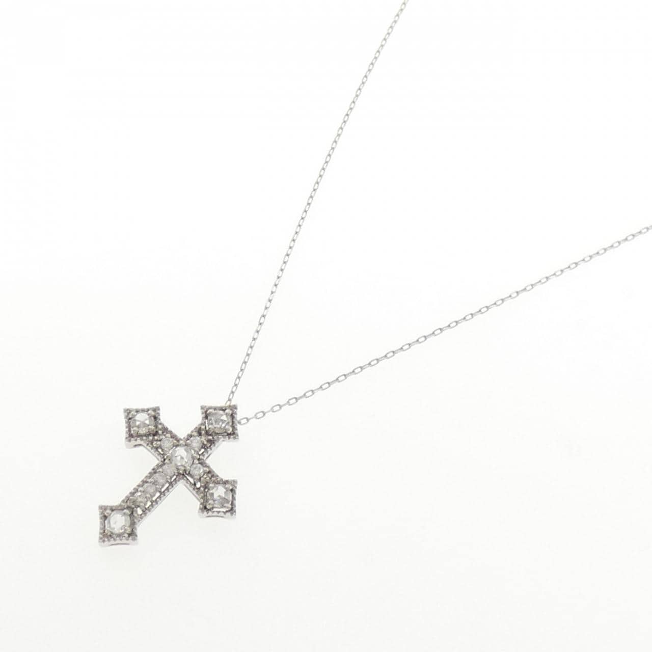 PT900/PT850 クロス ダイヤモンド ネックレス 0.61CT