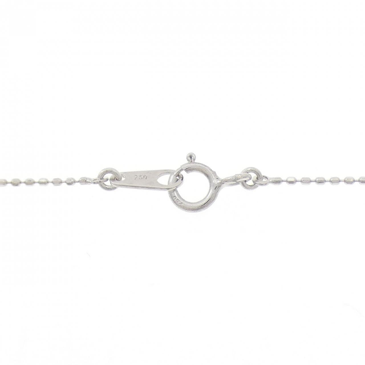 K18WG/750WG ガーネット ネックレス