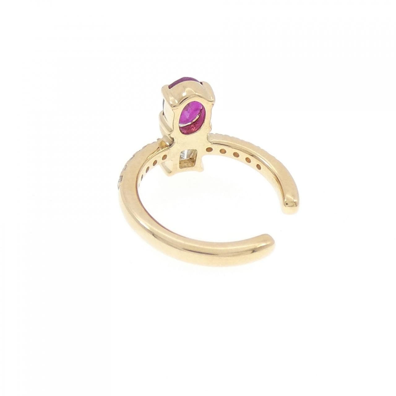 K18YG ルビー イヤーカフ 0.22CT 片耳